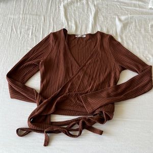 Reformation Petalo Wrap Ballet Top